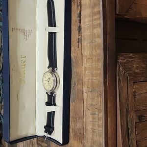 Stauer Watch Stainless Steel With Leather Strap